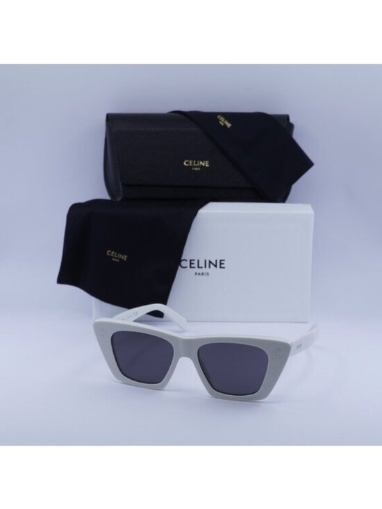 Celine CL40187I 25A Cat Eye Sunglasses - White/Dark Grey main image 9